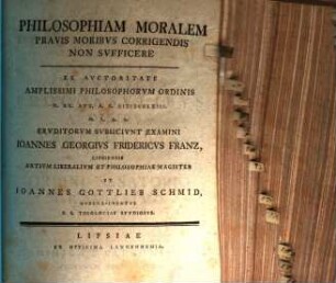 Philosophiam moralem pravis moribus corrigendis non sufficere