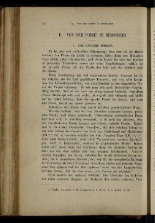 II. Von der Poesie im Besondern.