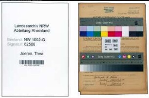 Entnazifizierung Thea Joeres, geb. 23.09.1906 (Schneiderin)