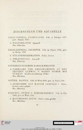 Zeichnungen und Aquarelle