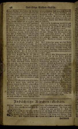 Andächtige Kirchen-Gebäte.