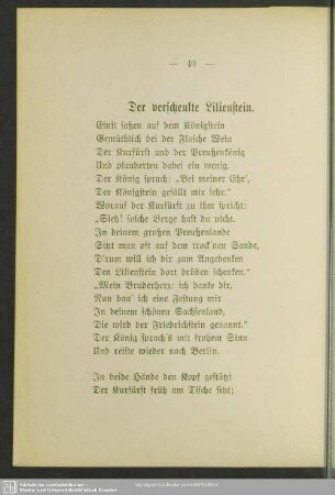 Der verschenkte Lilienstein