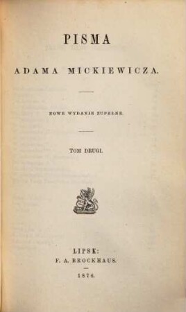 Pisma Adama Mickiewicza, 2