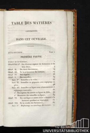 TABLE DES MATIÈRES CONTENUES DANS CET OUVRAGE.