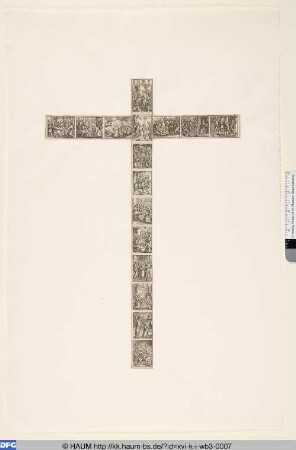 Szenen aus dem Leben Christi, in Kreuzform
