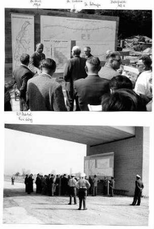 Die im Bau befindliche A 5 Bereisung durch den Bundesminister für Verkehr Dr. Hans-Christoph Seebohm am 11.07.1958