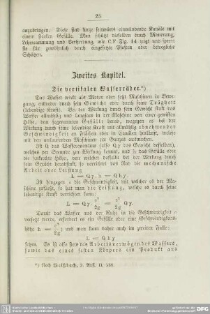 Zweites Kapitel. Die vertikalen Wasserräder