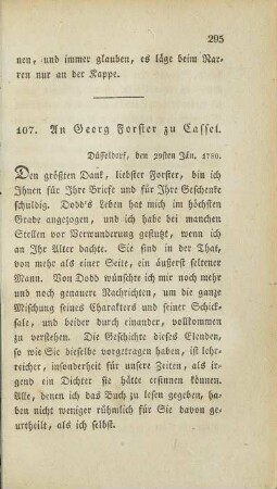 107. An Georg Forster zu Cassel.