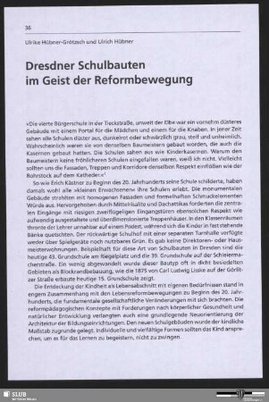Dresdner Schulbauten im Geist der Reformbewegung