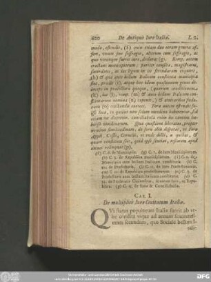 Cap. I. De multiplici Iure Civitatum Italiae.