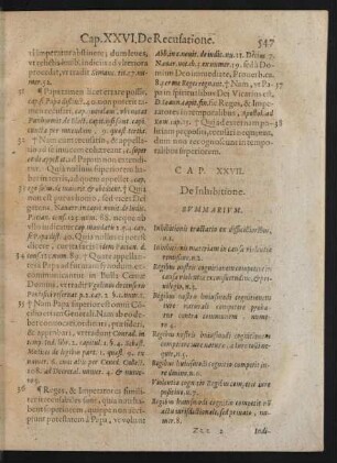 Cap. XXVII. De Inhibitione