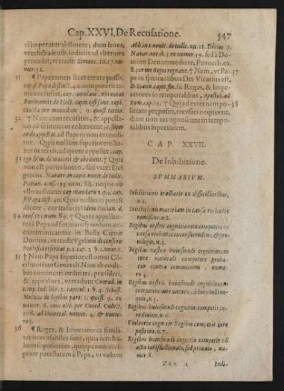 Cap. XXVII. De Inhibitione