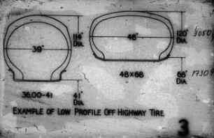 EXAMPLE OF LOW PROFILE OFF HIGHWAY TIRE