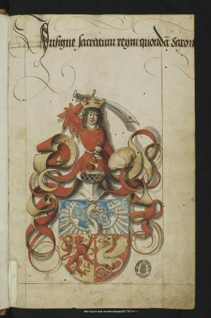 Bl. 1r: Insigne sacratum regni quondam saxoniae