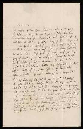 Nr. 3: Brief von Heinrich Ewald an August Dillmann, Tübingen, 1.5.1847