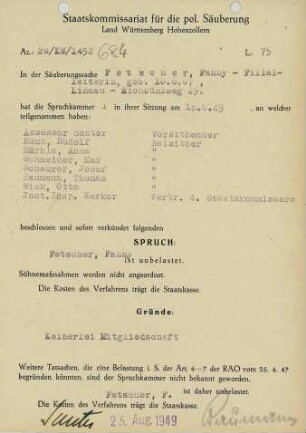 Fetscher, Fanny