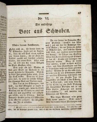 No. VI. [Den 30ten April 1799.]