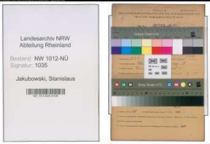 Entnazifizierung Stanislaus Jakubowski , geb. 29.08.1901 (Bergmann)