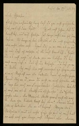 Brief von Ferdinand Philipp Grimm an Charlotte Amalie Grimm