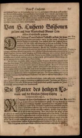 Von Eucherio Bischoven zu Lion/ ...