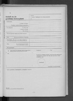 Auskunft aus der gerichtlichen Erziehungskartei