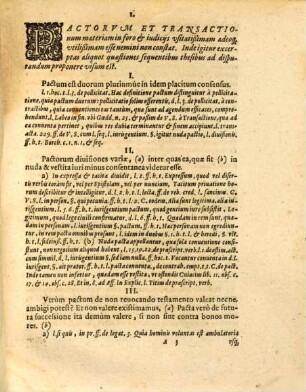 Quaestiones iuris controversi, ex materia de pactis et transactionibus desumptae