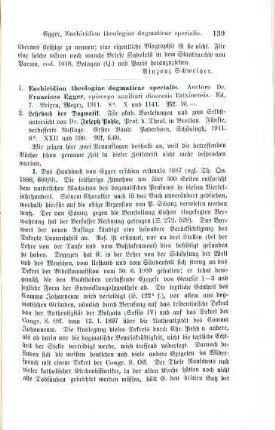 139-140 [Rezension] Egger, Francisco, Enchiridion theologiae dogmaticae generalis, Ed. 7