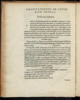 Adnotationes In Sphaeram Procli