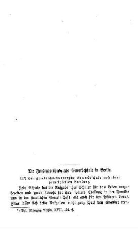 Die Friedrichs-Werdersche Gewerbeschule in Berlin : Die Friedrichs-Werdersche Gewerbeschule nach ihrer principellen Stellung