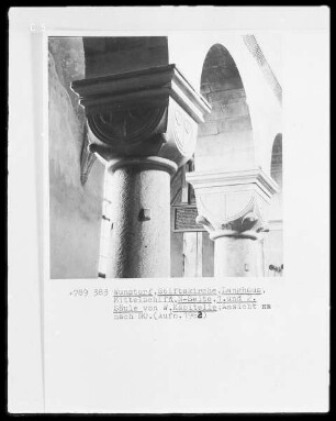 1. und 2. Säule im Mittelschiff des Langhauses, Nordseite