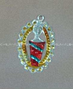 Christbaumschmuck: Medaillon mit Jesuskind