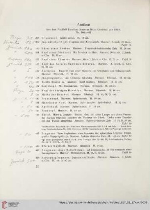 Antiken (Nr. 398-485)