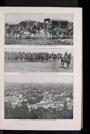 Blick auf Nancy, dessen Beschießung der Kaiser am 5. September beiwohnte.