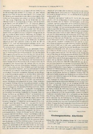 898-899 [Rezension] Die Entstehung der Kirche
