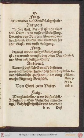 Zweiter Teil: Von des Menschen Erlösung/Von Gott dem Vater (Frage 26-28)