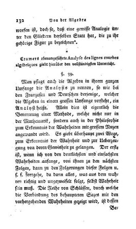 § 39. Verschiedenheit der analytischen und synthetischen Methode