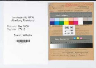 Entnazifizierung Wilhelm Brandt, geb. 06.07.1890 (Verwaltungsangestellter)