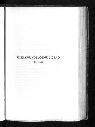 Wismar-Undeloh-Wiligrad Mai 1901