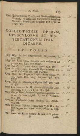 Collectiones Operum, Opusculorum Et Dissertationum Iuridicarum