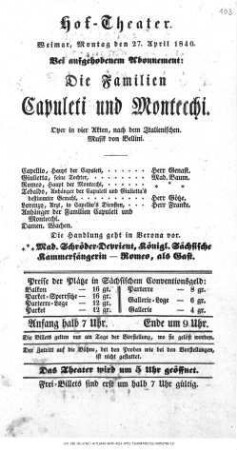 Die Familien Capuleti und Montecchi