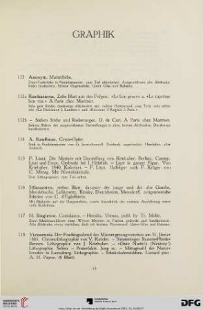 Graphik (Nr. 113-120a)