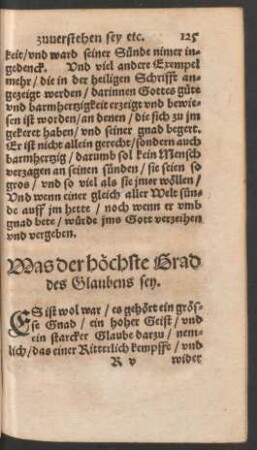 Was der höchste Grad des Glaubens sey.