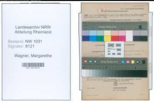 Entnazifizierung Margarethe Wagner , geb. 03.06.1898 ()