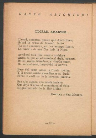 Llorad, amantes...