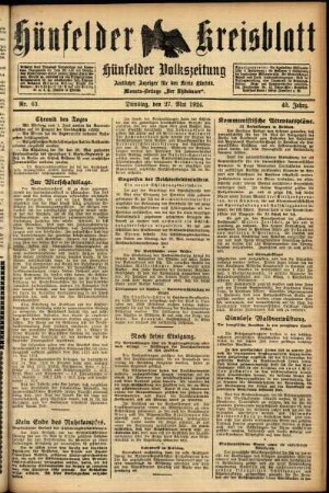 Ausgabe vom Dienstag, den 27. Mai 1924.