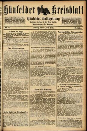 Ausgabe vom Dienstag, den 27. Mai 1924.