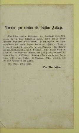 Vorwort zur vierten bis sechsten Auflage
