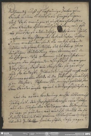 Eigenh. Brief von Ludwig Emanuel Ernst an August Wilhelm von Schlegel, Dresden, 12.04.1823