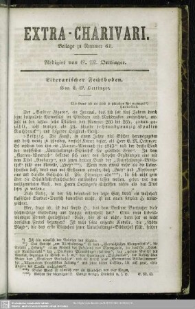 Extra-Charivari zu Nummer 61