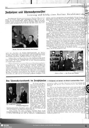 Das Uhrmacherhandwerk im Fernsehsender